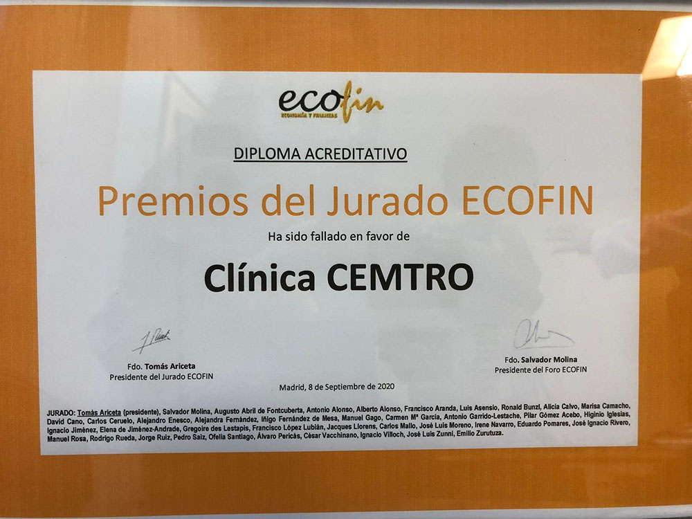 Premio Empresarial Ecofin Clinica CEMTRO